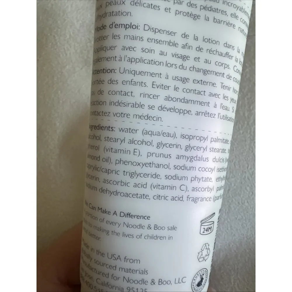 Noodle & Boo Baby super soft lotion 4 fl oz. Sealed, Fast Ship